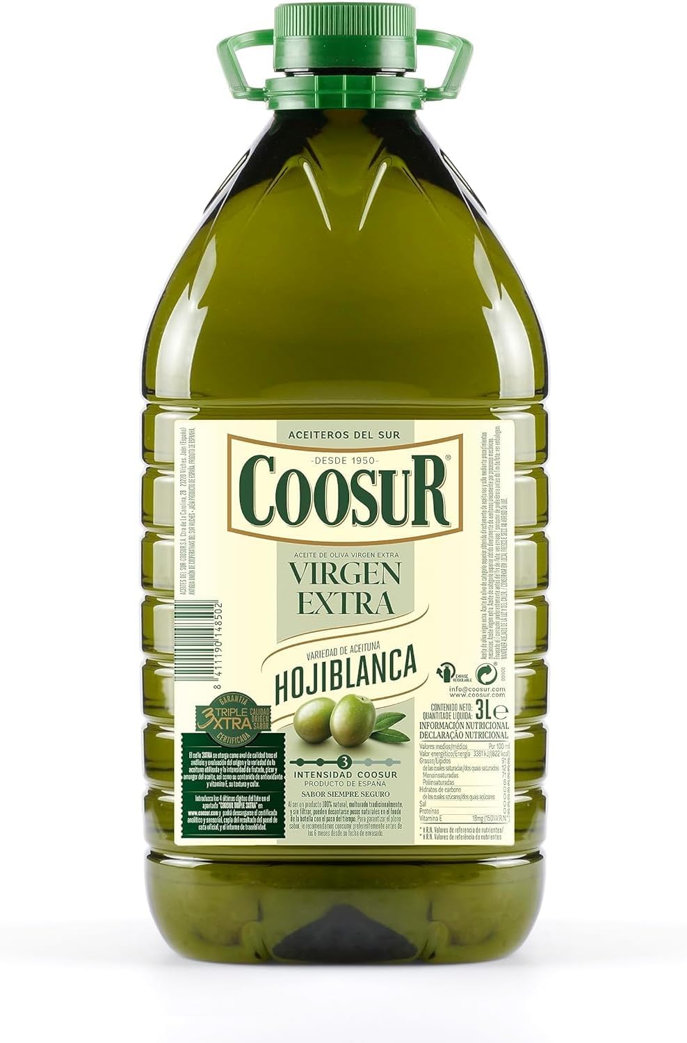 COOSUR - Aceite de Oliva Virgen Extra Hojiblanca 3 Litros