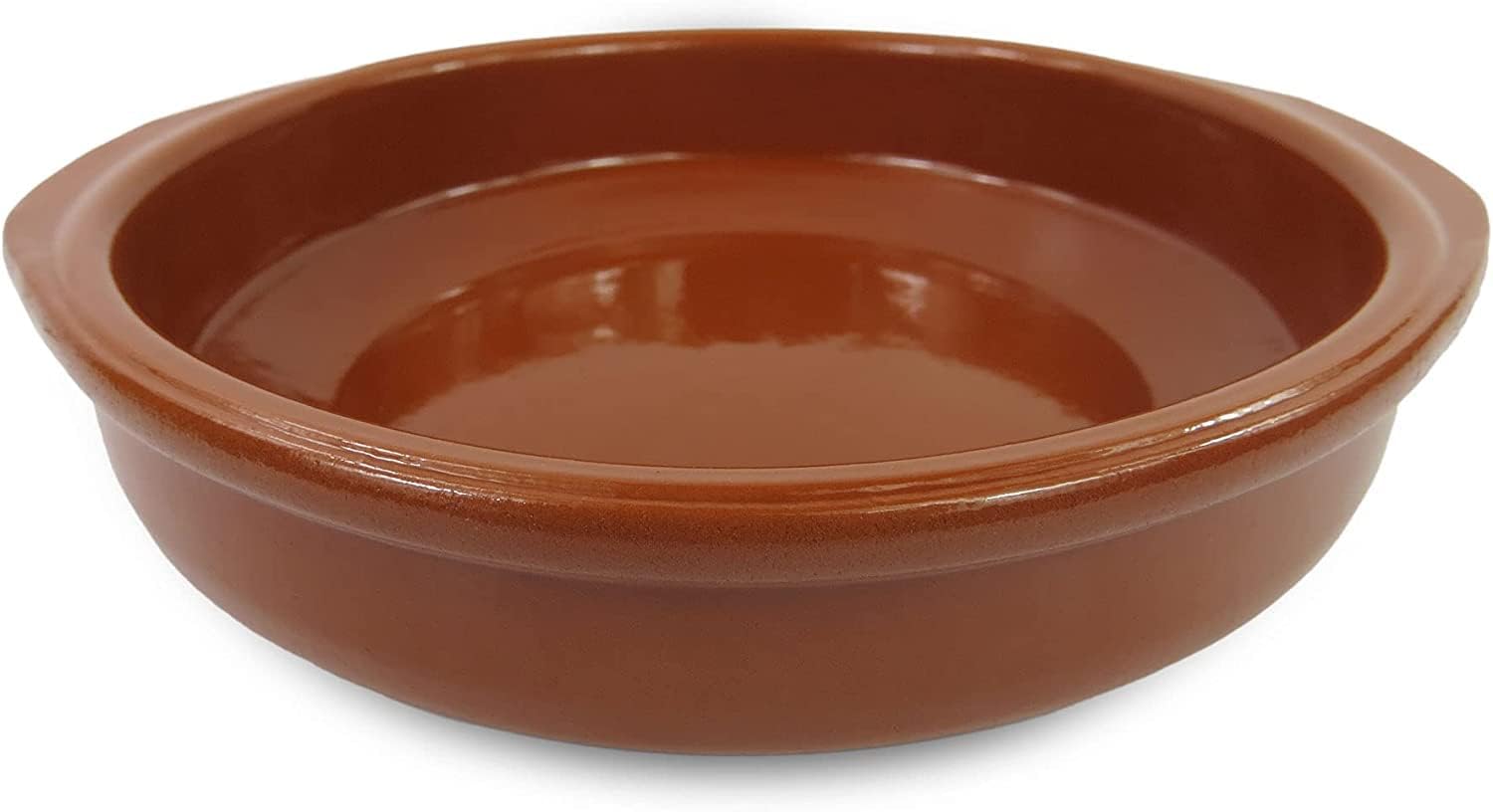 Cazuela de Barro/Apta Para el Horno/Gas/Lavavajillas/Cazuela Redonda de Barro/Hecha en España Varios Tamaños (22cm)